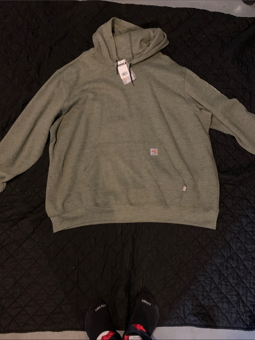 Carhartt Olive Green Hooded Sweatshirt